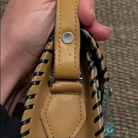 Vintage Leather Turquoise Bag - Picture 4 of 4